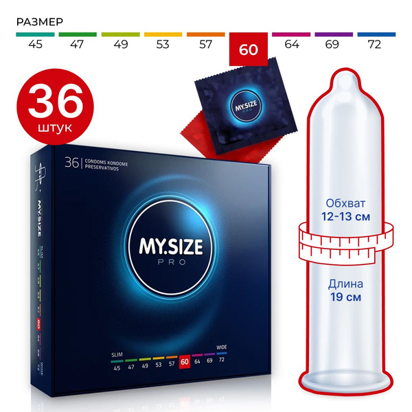 Презервативы MY SIZE большой размер 60, XXL, 36 шт - купить с доставкой ...