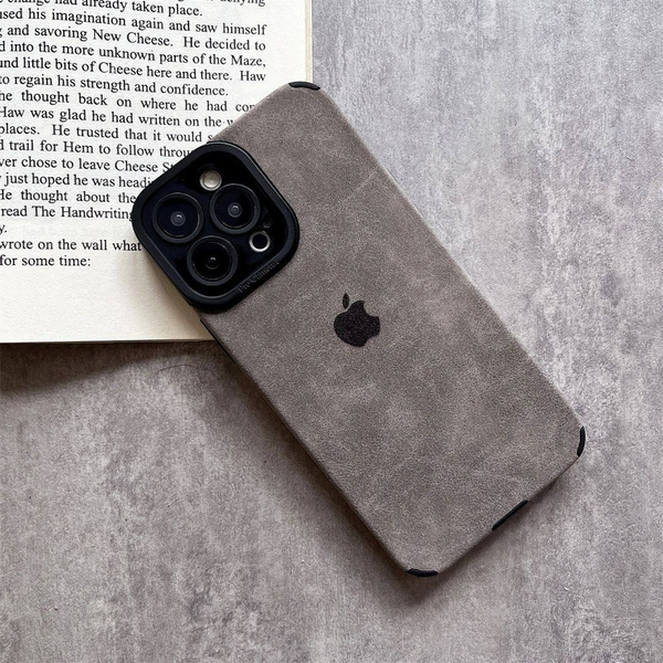 Чехол на iPhone 14 Pro Max - Лого Apple Кожаное - купить с доставкой по ...