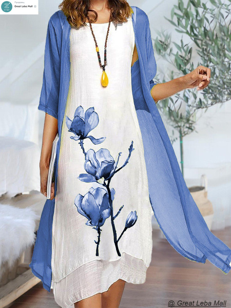 Женский длинный костюм с принтом, Женский, Лето, размер 54, материал ...