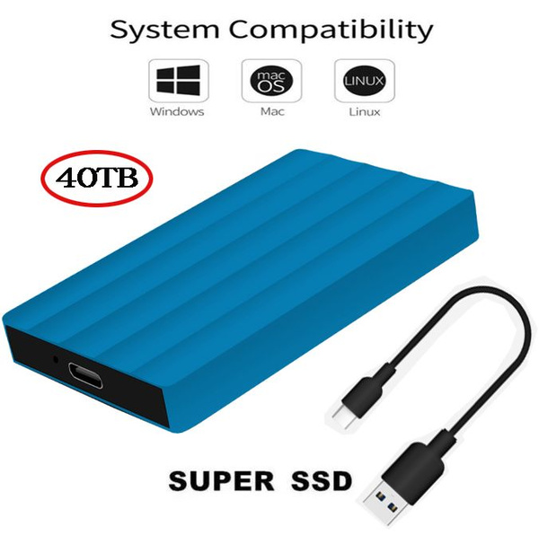 внешний жесткий диск SSD 40TB портативный SSD жесткий диск для ноутбука ...