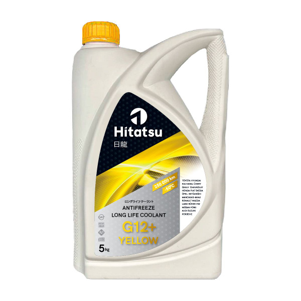 Антифриз Hitatsu G12+ (5 кг) желтый LONGLIFE COOLANT YELLOW, до -45*С ...