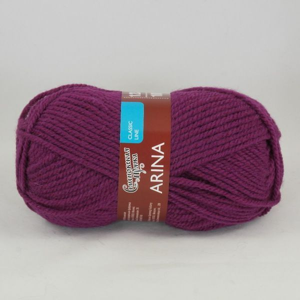 Пряжа Семеновская Арина (Arina) - 11407 (т.орхид_NEW), 50% шерсть, 50% ...