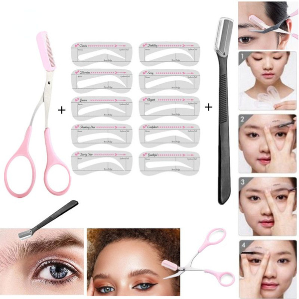 Набор для моделирования и коррекции бровей, ножницы-расческа ,расческа ...