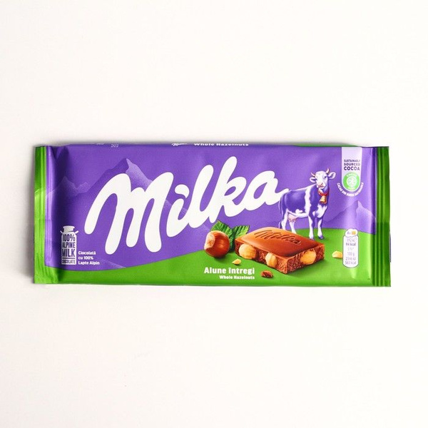 Шоколад Milka с цельным фундуком 100гр 4шт - купить с доставкой по ...