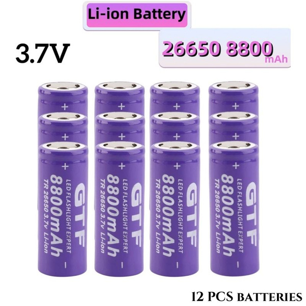Аккумуляторная батарейка 26650, 8800 мАч, 12 шт - купить с доставкой по ...