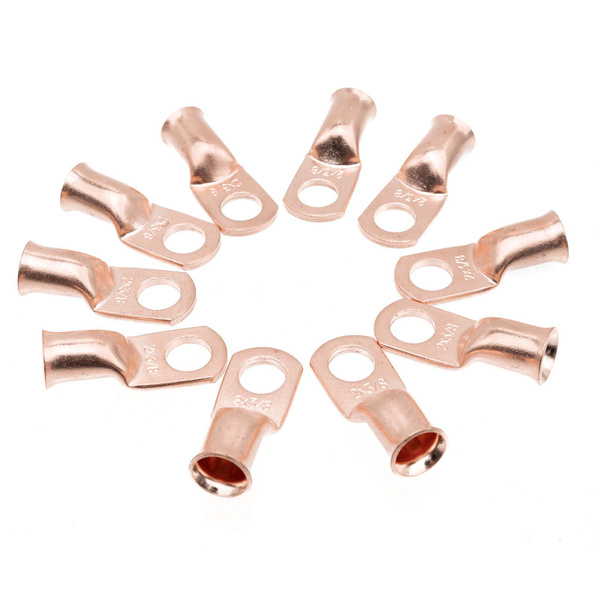 20шт. 2 AWG-3/8(M10) дюйма, кабельные наконечники для батарей калибра 0 ...