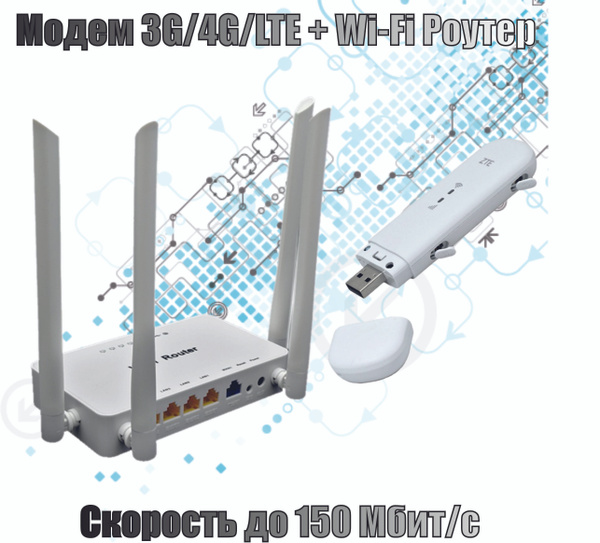 Комплект для раздачи мобильного интернета 3G/4G LTE через wi-fi сеть ...