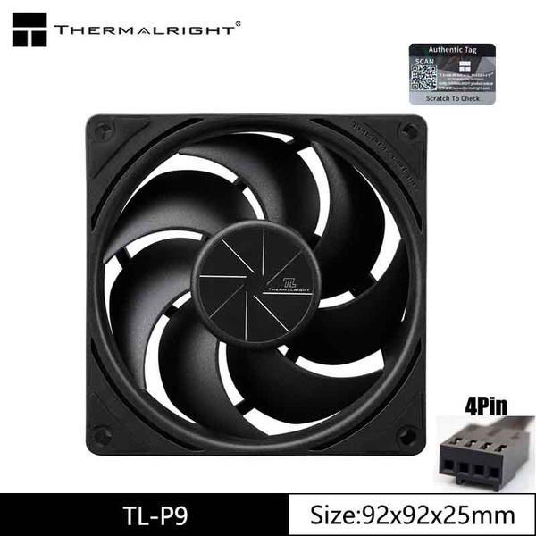 Корпусный Вентилятор Thermalright TL-P9 90мм 4PIN PWM 2200 Об/мин Кулер ...