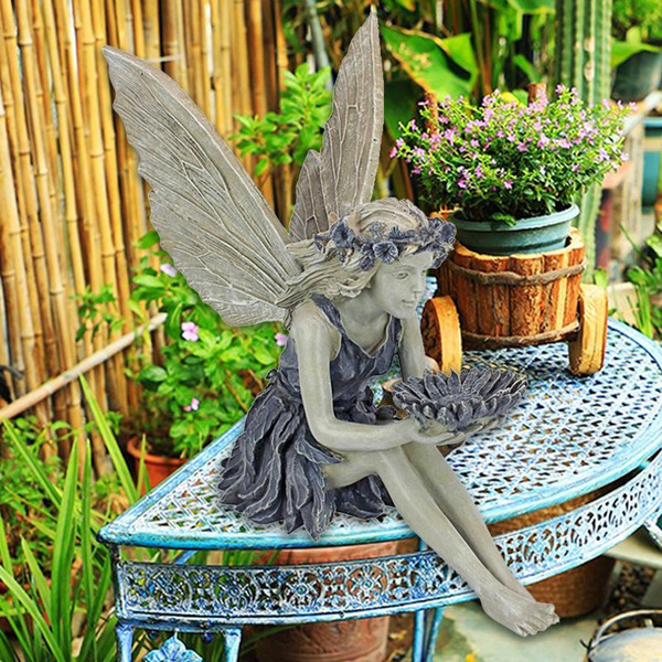 фигурки для сада и дачи-Кормушка для птиц Sunflower Angel, На газон ...