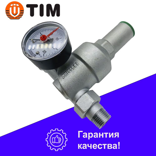 Редуктор давления с манометром мембранный 1/2 ZSr.701.0104N TIM ...
