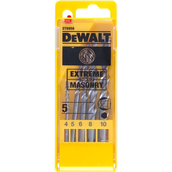 Набор сверел "DeWalt" камень 4-10мм, 5шт. DT 6956-QZ - купить по ...