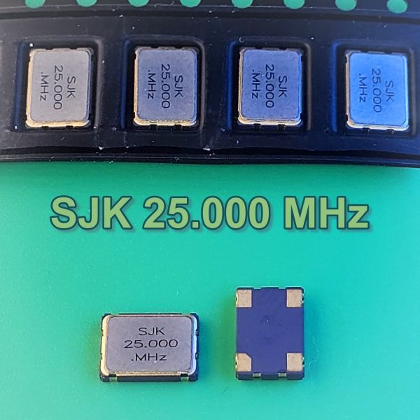 10 штук Кварцевый генератор SJK 25.000MHz SMD - купить с доставкой по ...