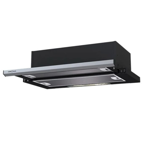 Встраиваемая вытяжка KRONA Kamilla slim 600 black/inox (2 мотора ...