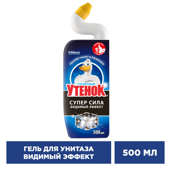 Туалетный Утенок Чистящее средство для унитаза Видимый Эффект, 500 мл ...