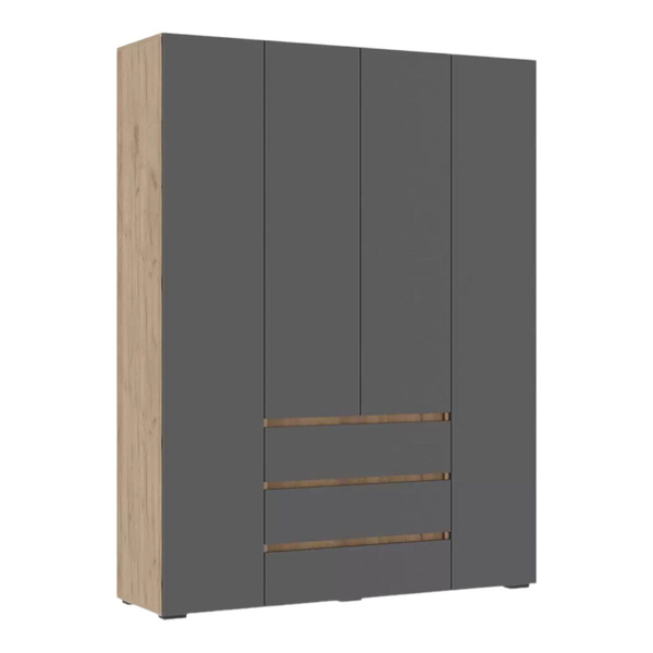 Шкаф распашной Первый Мебельный Ирэн шкафы с ящиками, 160x46x208 см ...