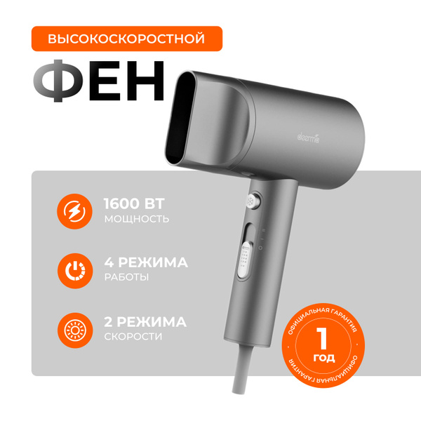 Фен для волос Xiaomi DEM-CF42, серый металлик - купить по выгодным ...