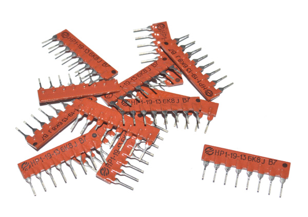 Резисторная сборка НР1-19-13-6,8кОм, 8pin, 10 штук - купить с доставкой ...