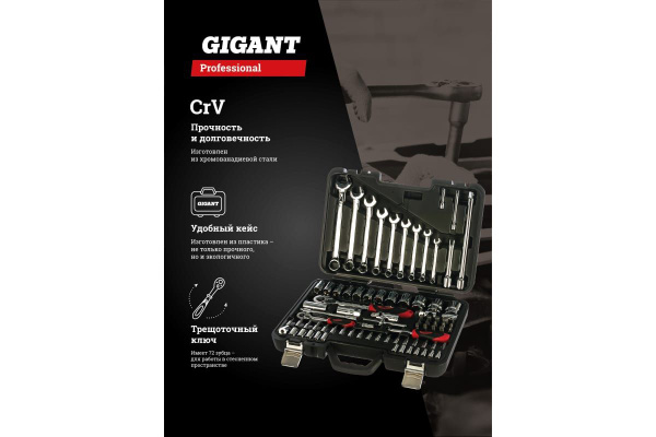Набор инструментов Gigant Professional 1/2" и 1/4" 82 предмета GPS 82 ...