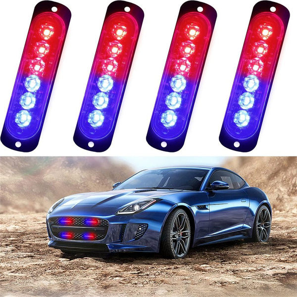 4 шт Светодиодный стробоскоп для авто 12w 11,2 см 12v-24v проблесковый ...
