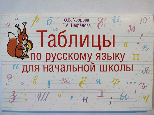 Характеристики Таблицы по русскому языку для начальной школы | Узорова ...