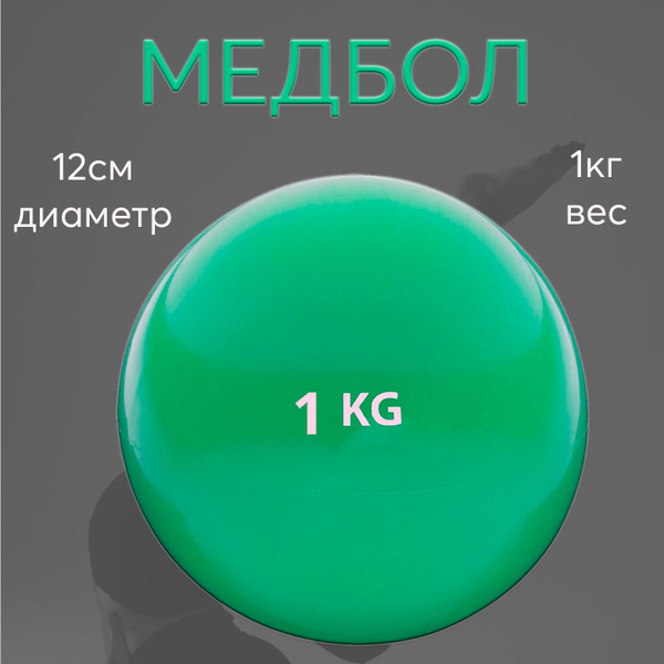 Медицинбол для фитнеса медбол для тренировок 1 кг 12 см - купить по ...