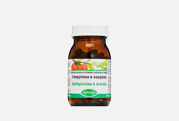 Биологически активная добавка Sanatur ZinkSpirulina Acerola, 90 мл ...
