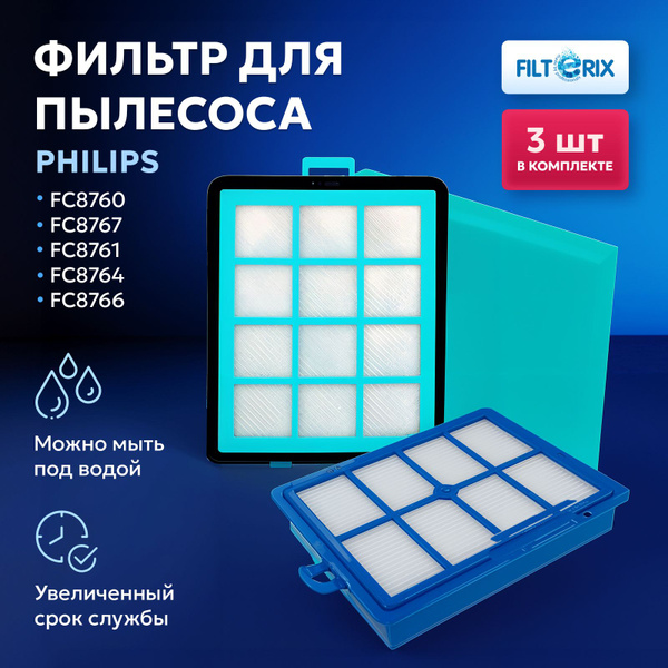 Filtro Motore Premium Per Aspirapolvere Philips Powerpro, Compatibile Con FC8760, FC8761, FC8764, FC8766, FC8767, FC8769, Sostituisce CRP745 01