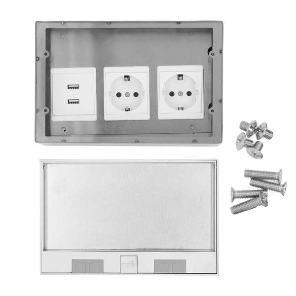 Встраиваемая напольная розетка, комплект водонепроницаемых плоских ...