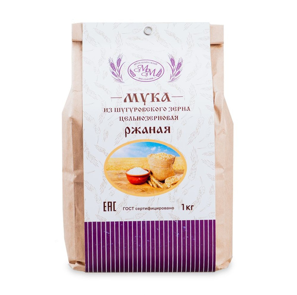 Мука ржаная цельнозерновая из шугуровского зерна, Мокшанский мельник ...