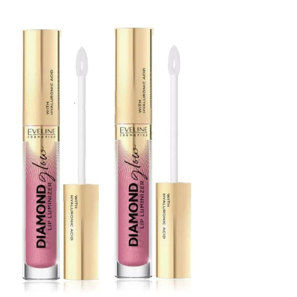 Eveline Блеск для губ Diamond Glow Lip Luminizer тон №05, 4,5мл, 2 уп ...