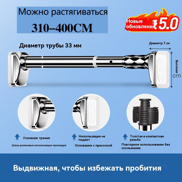 Карниз для эркера 1 ряд Телескопический купить c доставкой на OZON по ...