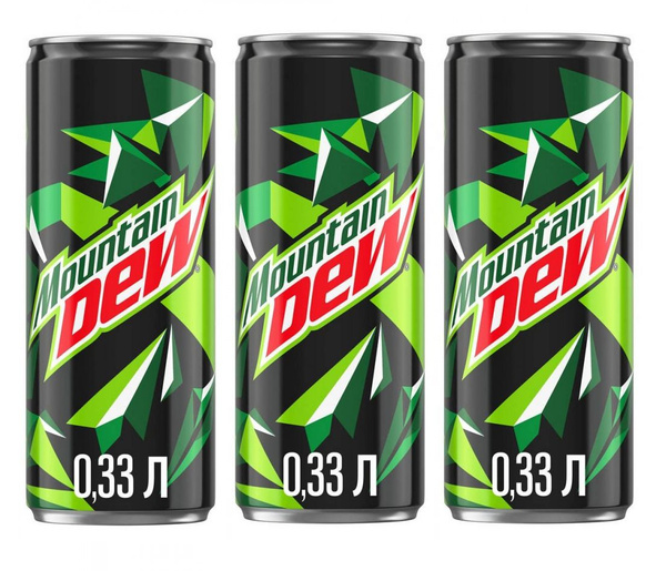 Характеристики Газированный напиток Mountain Dew (Польша), 3 шт по 330 ...