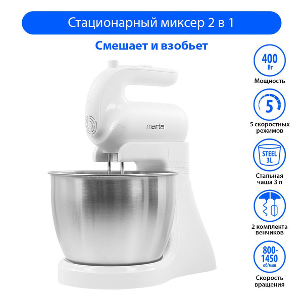 Ручной Миксер Marta MT-MX1515A, 400 Вт - купить по низким ценам в ...