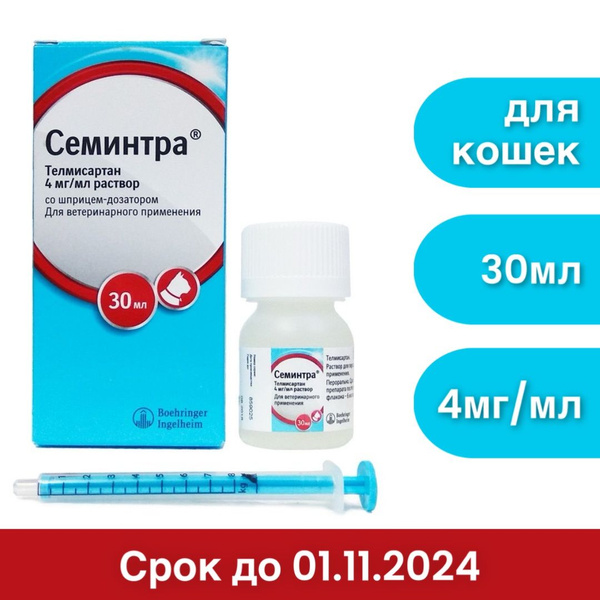 Семинтра для кошек, раствор для перорального применения, 30 мл - купить ...