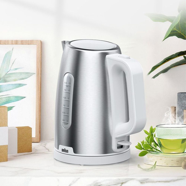 Braun Электрический чайник Braun/WK1500, серебристый, белый купить на ...