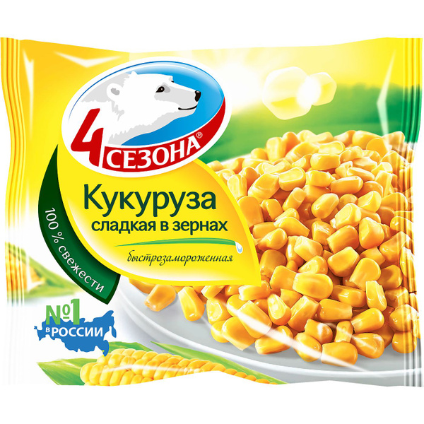 Кукуруза 4 СЕЗОНА сладкая зерно, 400г - купить с доставкой по выгодным ...