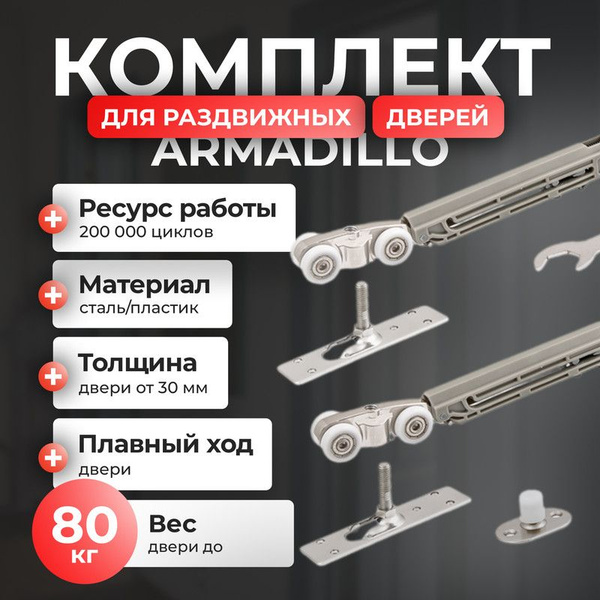 Комплект для раздвижных дверей Comfort, цвет серебристый купить на OZON ...