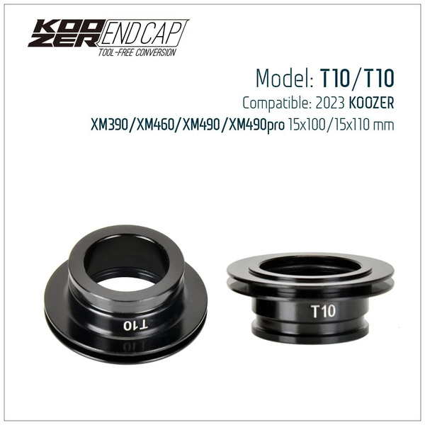 Колпачки Koozer T10+T10 (15*100 / 15*110) для передней втулки Koozer ...