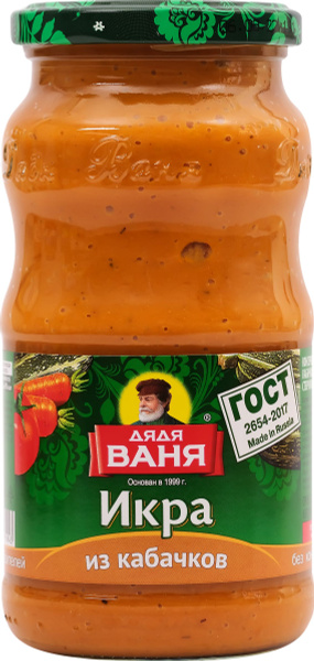 Характеристики Икра ДЯДЯ ВАНЯ кабачковая, 460г подробное описание ...