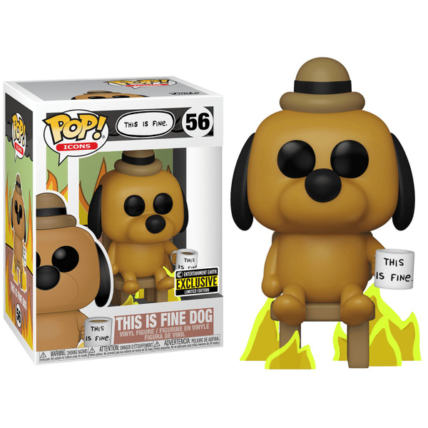 Фигурка Funko Pop! This Is Fine Dog (Стикер EE (Фанко Поп Пёс Всё ...