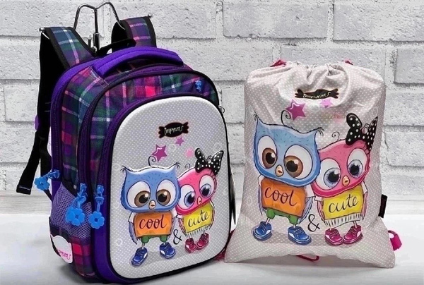 Рюкзак школьный для девочки подростка/ портфель городской в школу 2в1 ...