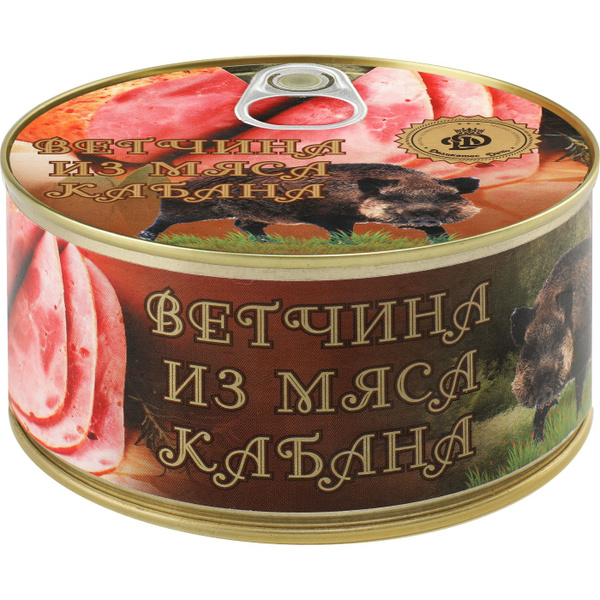 Мясные консервы ветчина ДЕЛИКАТЕС ДИЧЬ из мяса кабана ж/б, 325г ...