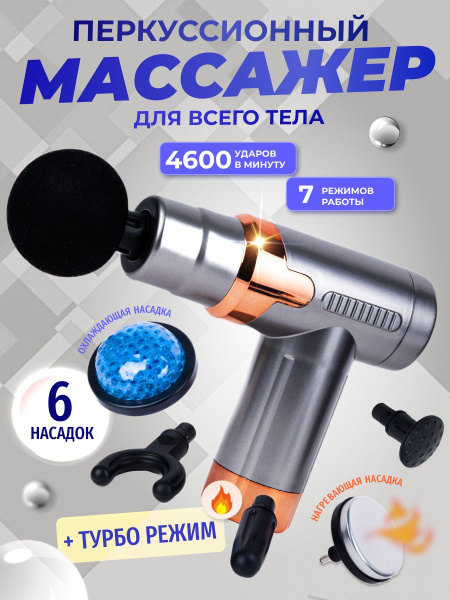 Массажер перкуссионный электрический вибромассажер для шеи и плеч ...