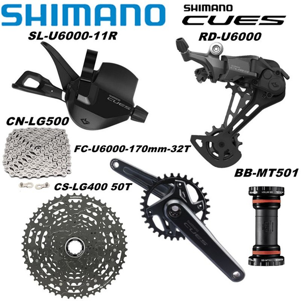 Shimano CUES U6000, группа скоростей 1x11, переключение SL-R/RD (с ...