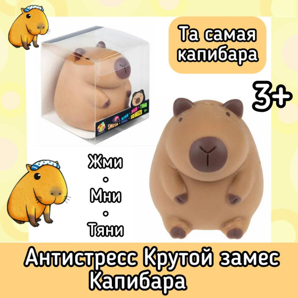 Антистресс 1toy Крутой замес Капибара 9*7,5см Т25356 - купить с ...