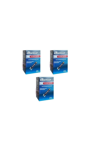3 kutu Ebsensor Kan ekeri Test Stripi 50'li / 3 Тест-полоски для ...