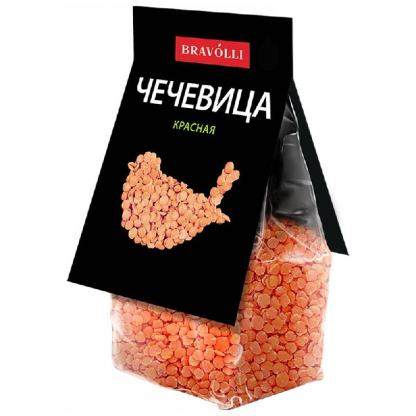 Чечевица BRAVOLLI красная колотая 350г - купить с доставкой по выгодным ...