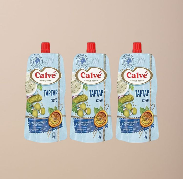 Calve, соус Тартар, 3 шт по 230 г - купить с доставкой по выгодным ...