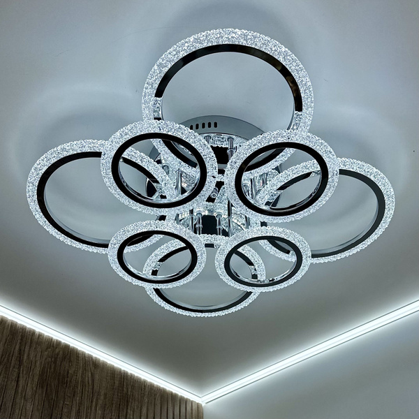 Управляемая светодиодная потолочная люстра с пультом управления Свет ...