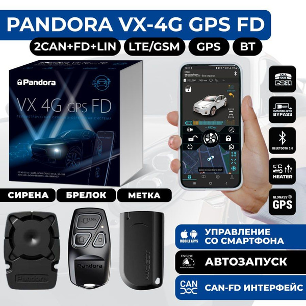 Автосигнализация Pandora pand_VX4g_GPS_CAN_FD_pand_VX4g_GPS_CAN_FD ...